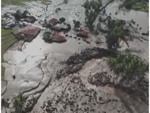 Indonesia Volcano Flood Cold Lava Damage Update |  Sumatra Island  41 deaths in 3 days due to cold lava in Indonesia: 2 children were also among those who died;  Hundreds of houses and mosques destroyed by flood and landslide, PHOTOS